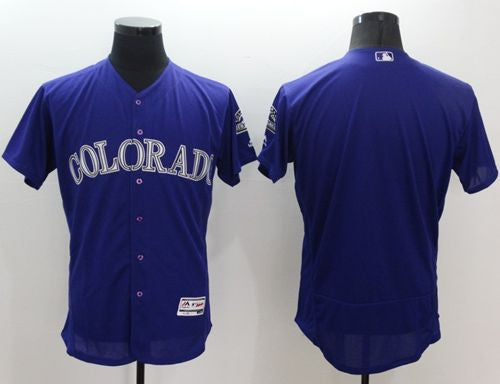 Custom Colorado Rockies purple Authentic jersey
