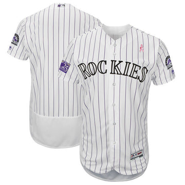 Custom Colorado Rockies white jersey