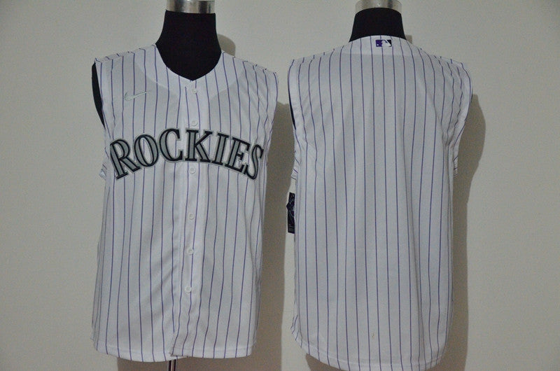 Custom Colorado Rockies white jersey