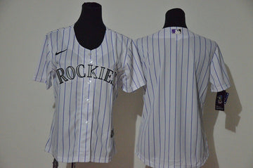Custom Colorado Rockies white jersey