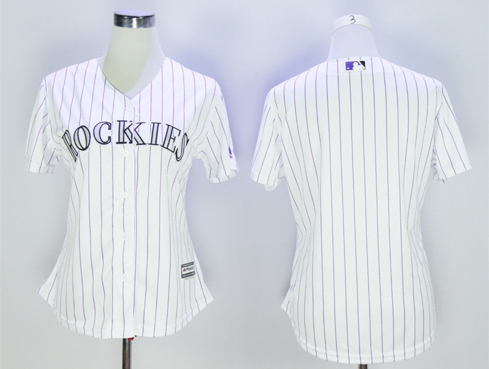 Custom Colorado Rockies white jersey