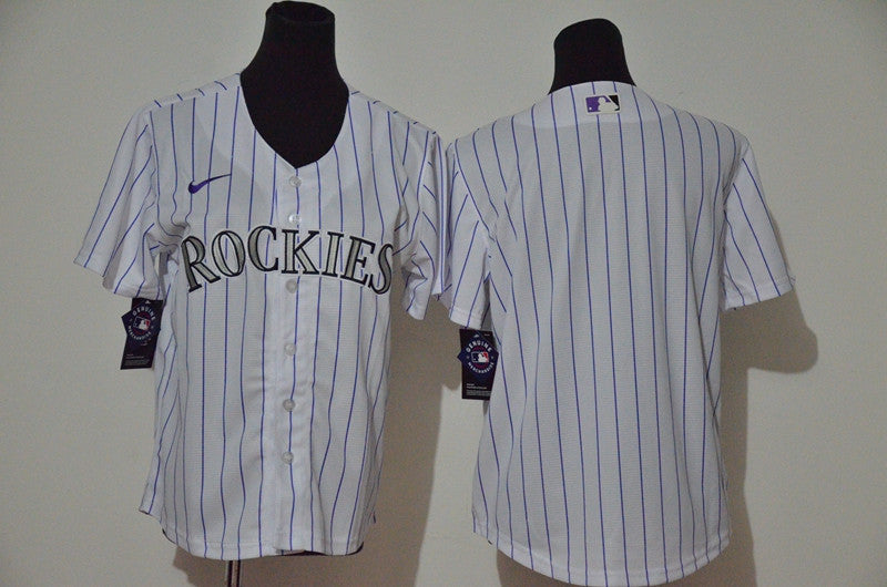 Custom Colorado Rockies white jersey