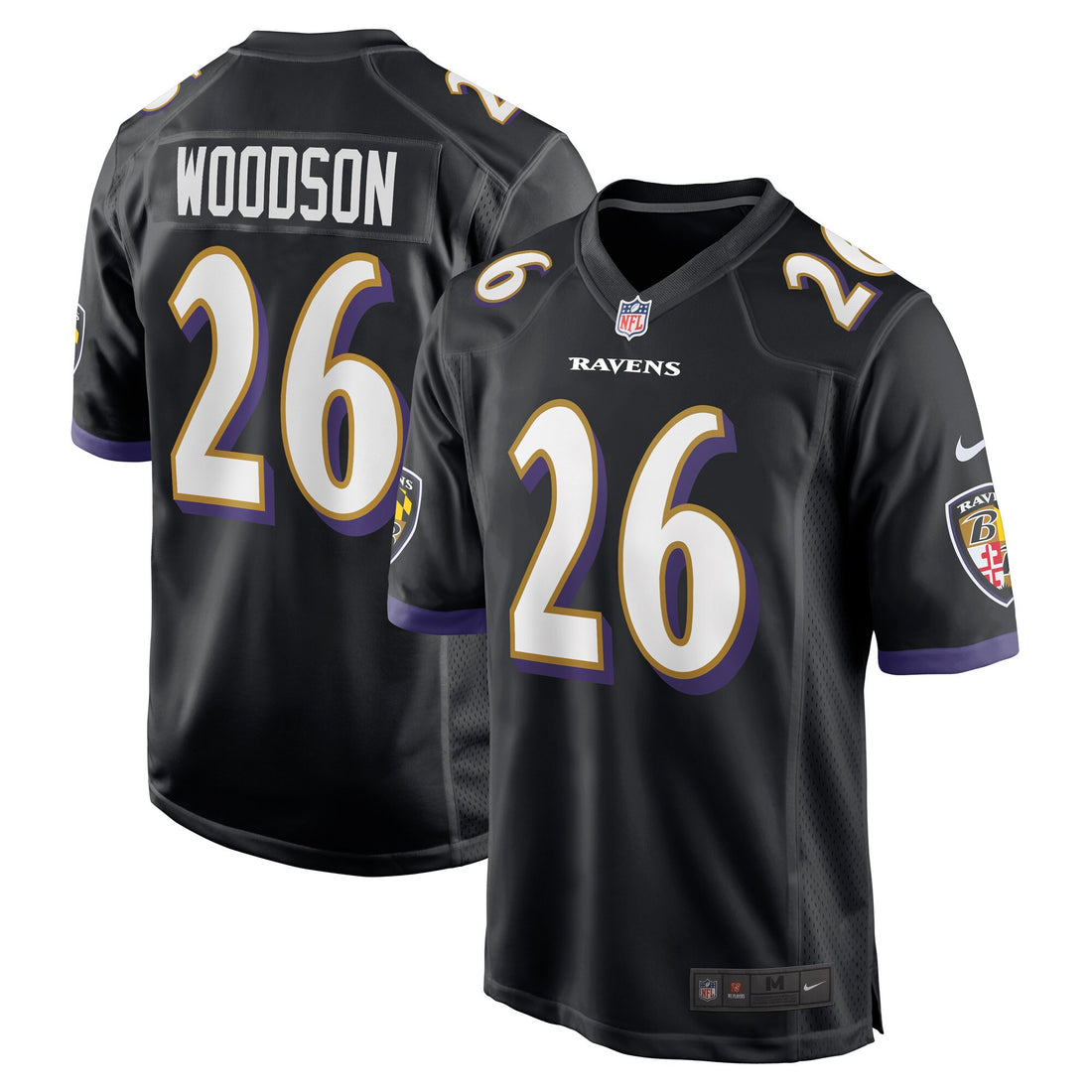 Rod Woodson Baltimore Ravens black jersey