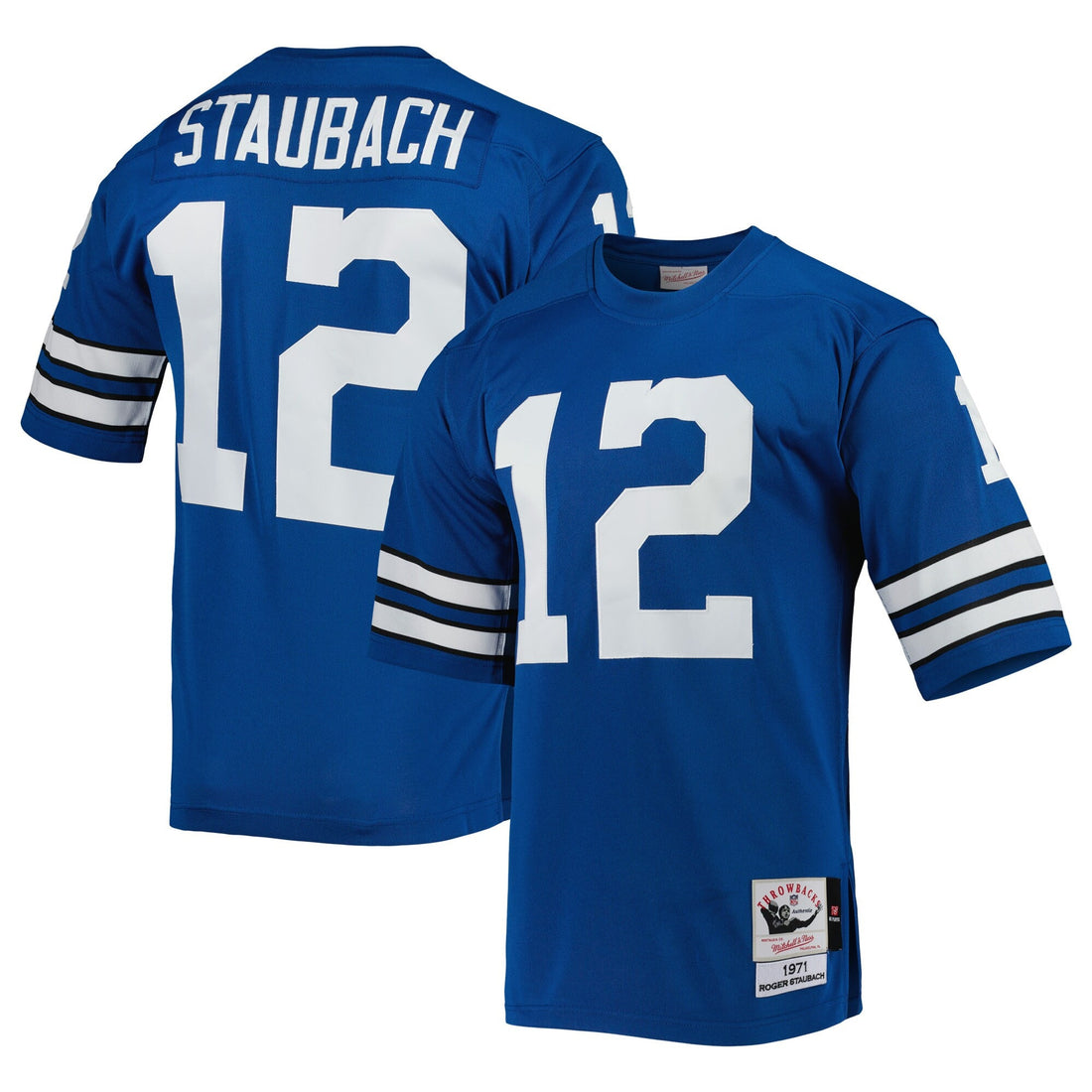 Roger Staubach Dallas Cowboys royal Throwback jersey