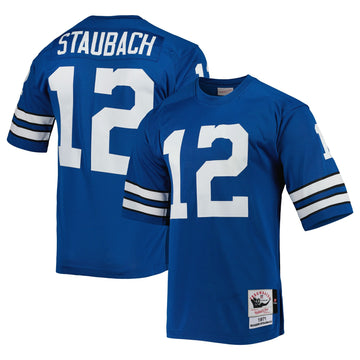 Roger Staubach Dallas Cowboys royal Throwback jersey