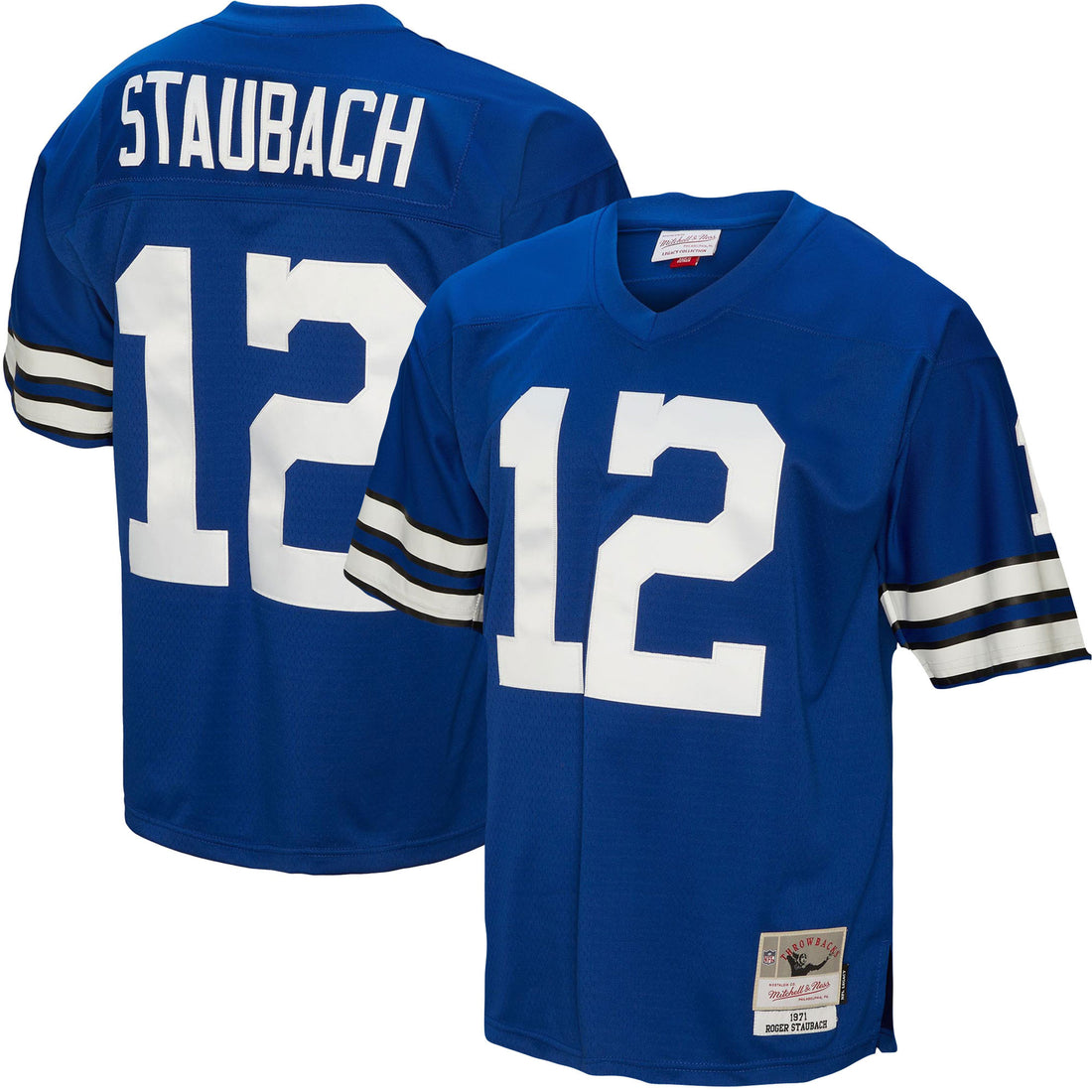 Roger Staubach Dallas Cowboys royal jersey