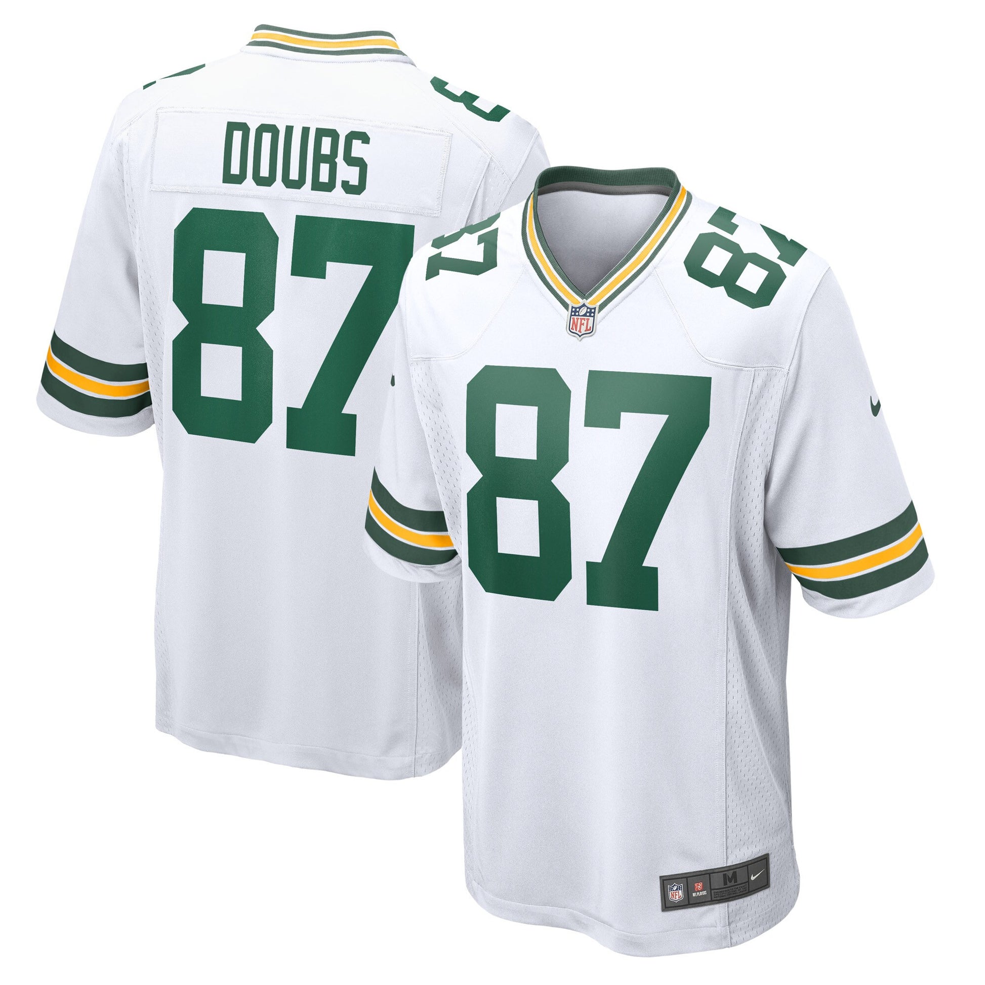 Romeo Doubs Green Bay Packers white Game jersey