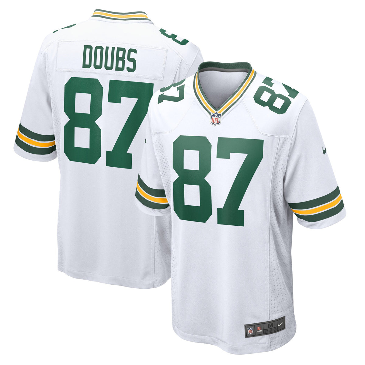 Romeo Doubs Green Bay Packers white Game jersey
