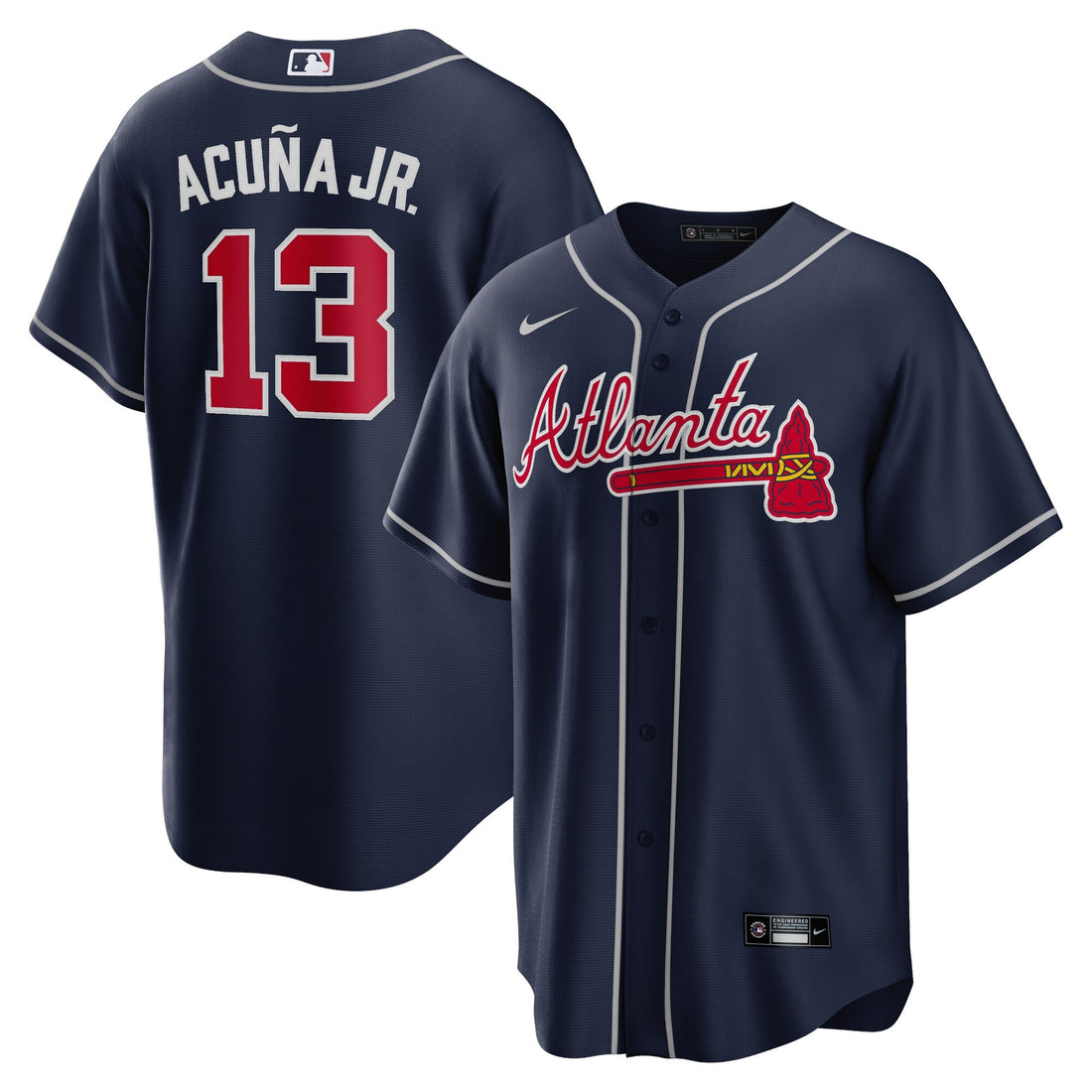 Ronald Acuna Jr Atlanta Braves navy Alternate jersey