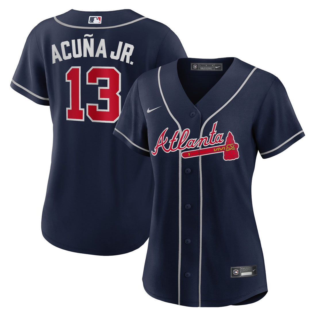 Ronald Acuna Jr Atlanta Braves navy Alternate jersey