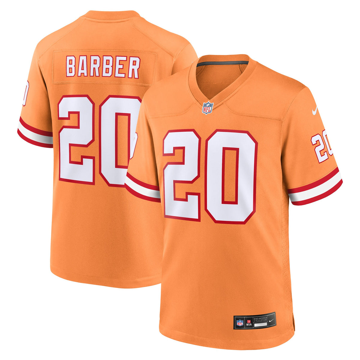 Ronde Barber Tampa Bay Buccaneers orange Throwback jersey