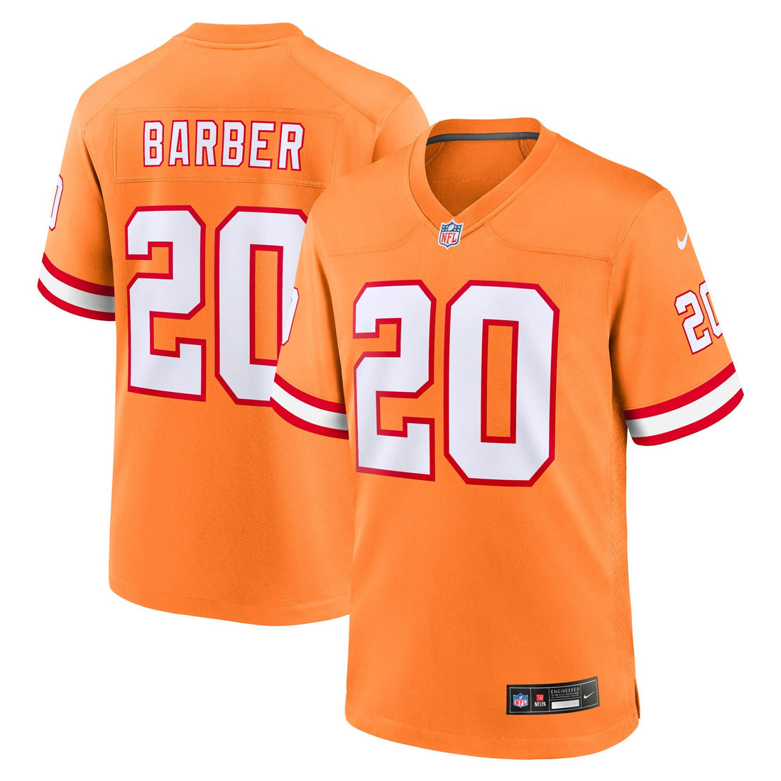 Ronde Barber Tampa Bay Buccaneers orange jersey