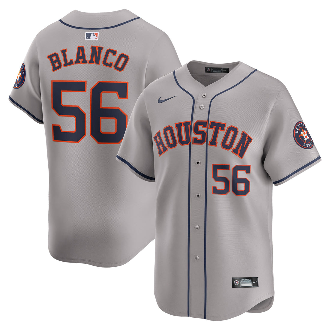 Ronel Blanco Houston Astros gray Limited jersey