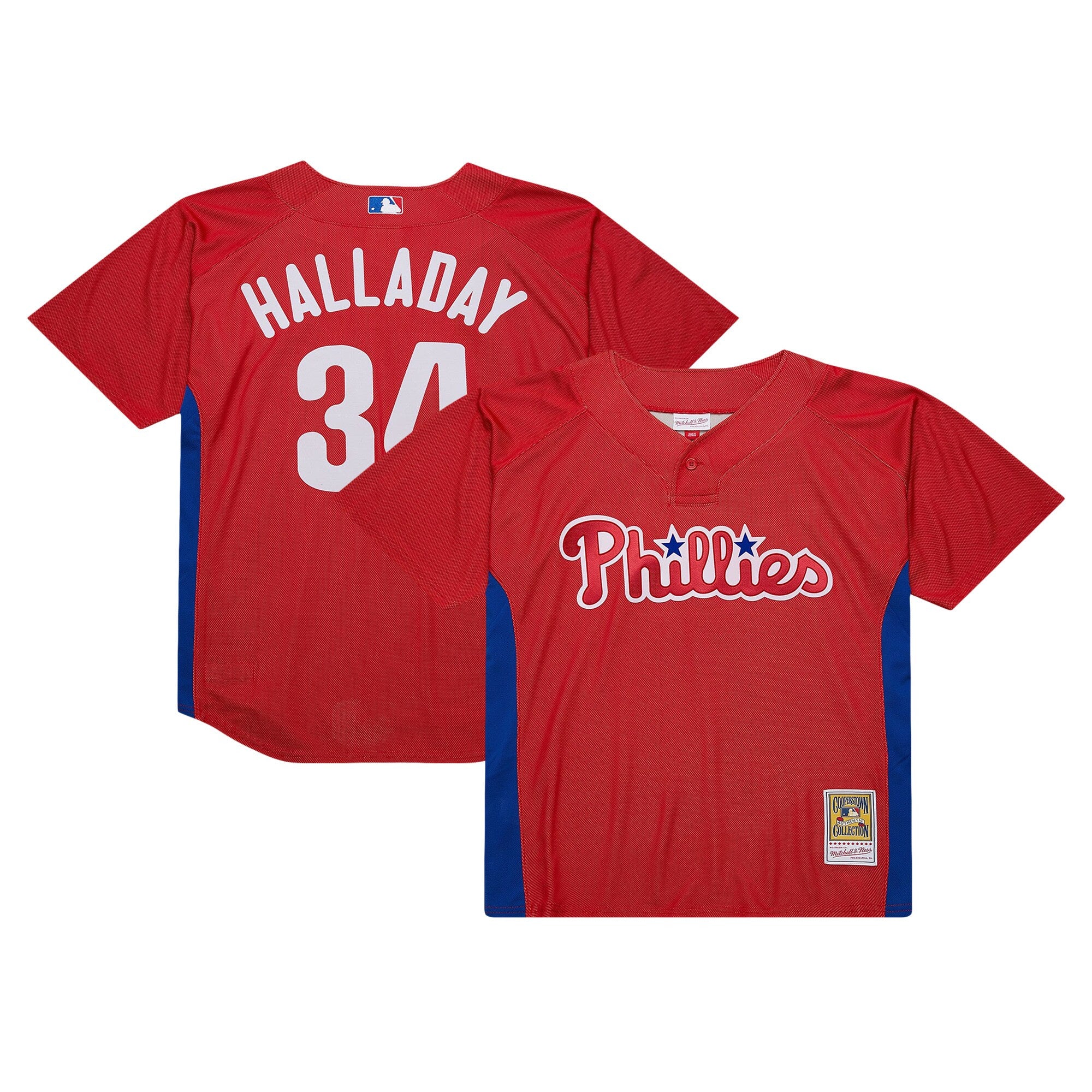 Roy Halladay Philadelphia Phillies red Cooperstown jersey