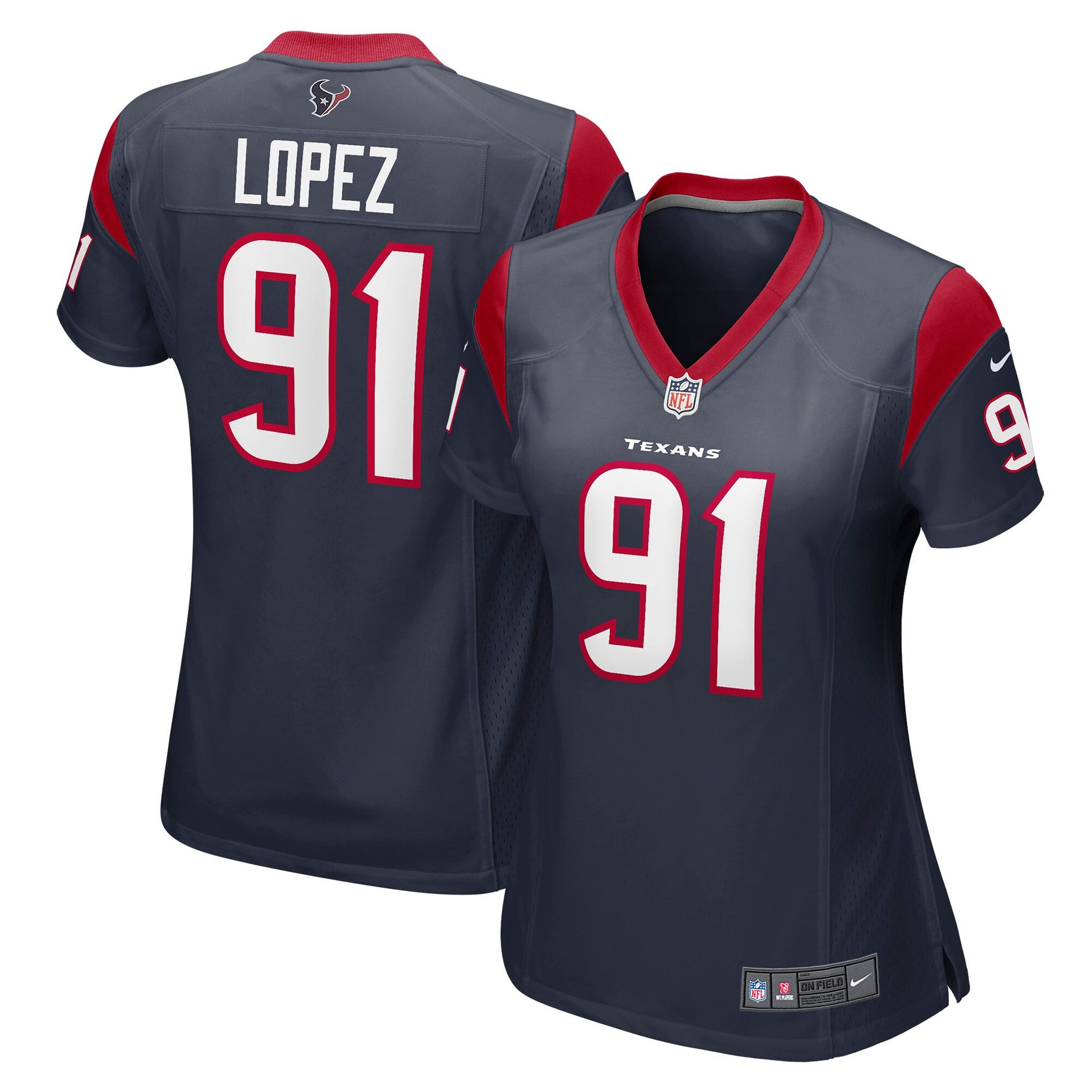 Roy Lopez Houston Texans navy jersey