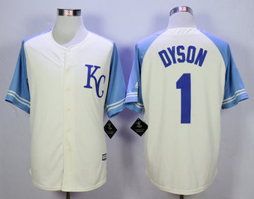 Jarrod Dyson Kansas City Royals cream jersey