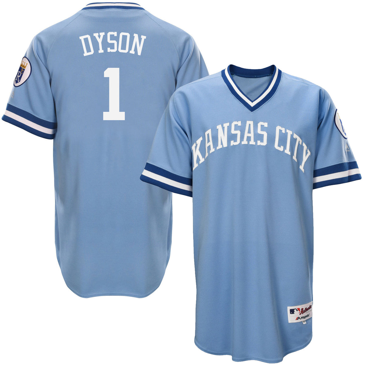 Jarrod Dyson Kansas City Royals blue Throwback jersey