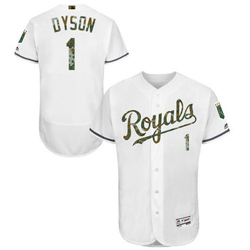 Jarrod Dyson Kansas City Royals white jersey