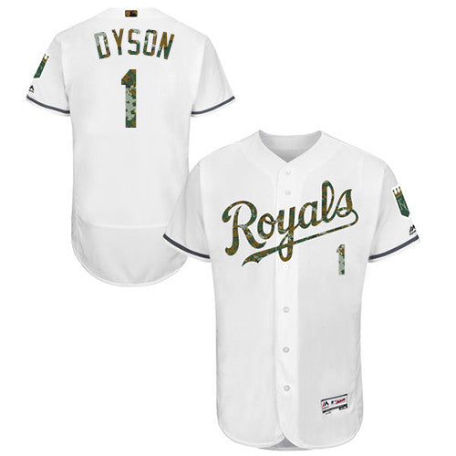 Jarrod Dyson Kansas City Royals white jersey