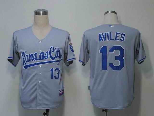 Aviles Kansas City Royals grey jersey