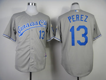 Perez Kansas City Royals grey jersey
