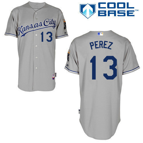 Perez Kansas City Royals grey jersey