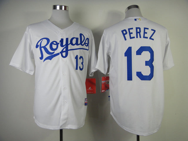 Perez Kansas City Royals white jersey