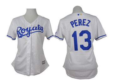 Perez Kansas City Royals white jersey