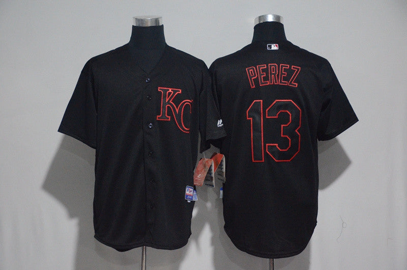 Salvador Perez Kansas City Royals black jersey
