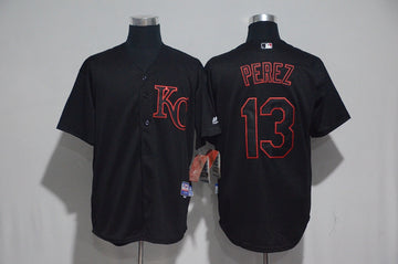 Salvador Perez Kansas City Royals black jersey