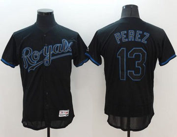 Salvador Perez Kansas City Royals black Fashion jersey