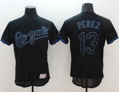 Salvador Perez Kansas City Royals black Fashion jersey