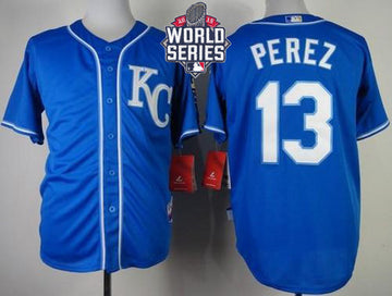 Salvador Perez Kansas City Royals blue Alternate jersey