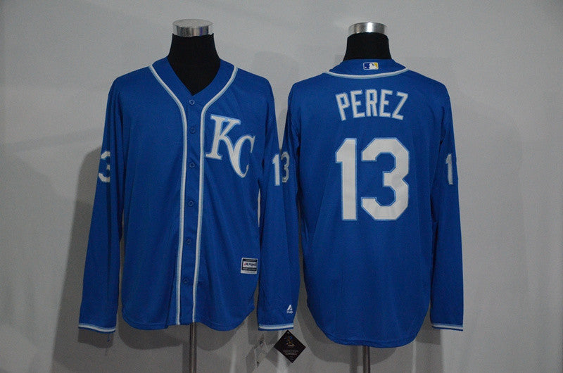 Salvador Perez Kansas City Royals blue jersey
