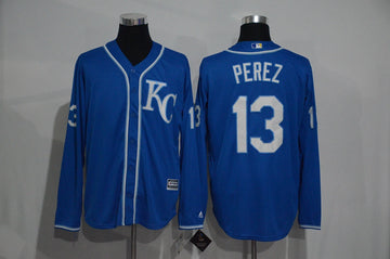Salvador Perez Kansas City Royals blue jersey
