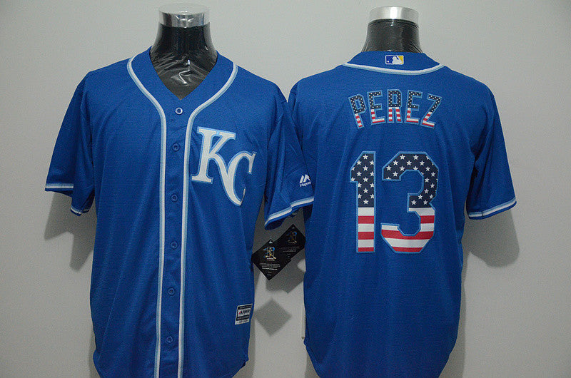 Salvador Perez Kansas City Royals blue jersey