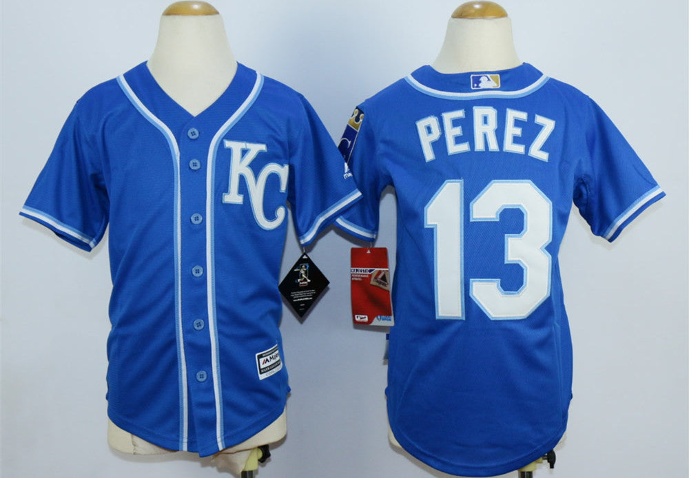 Salvador Perez Kansas City Royals blue jersey