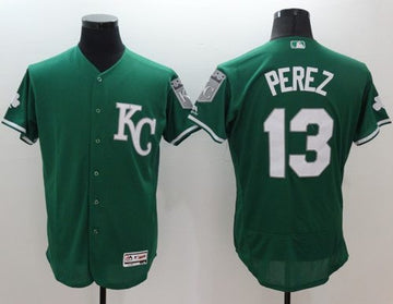 Salvador Perez Kansas City Royals green Authentic jersey