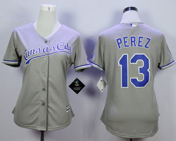 Salvador Perez Kansas City Royals grey jersey