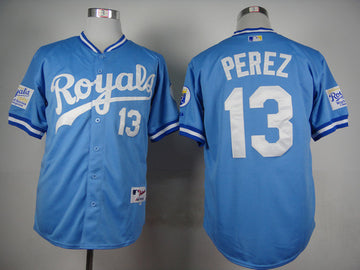 Salvador Perez Kansas City Royals blue jersey