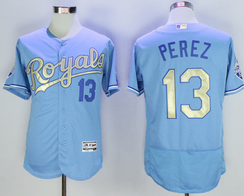 Salvador Perez Kansas City Royals blue jersey