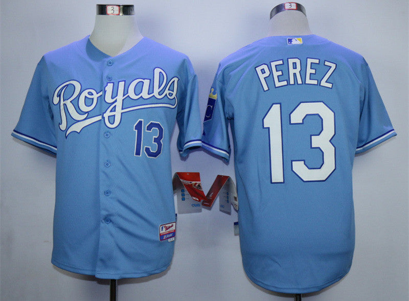 Salvador Perez Kansas City Royals blue jersey