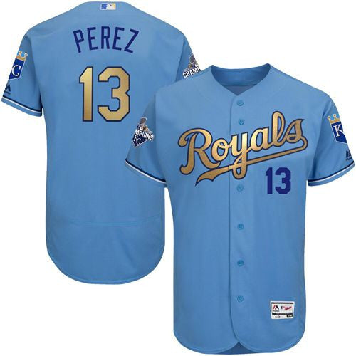 Salvador Perez Kansas City Royals blue Authentic jersey