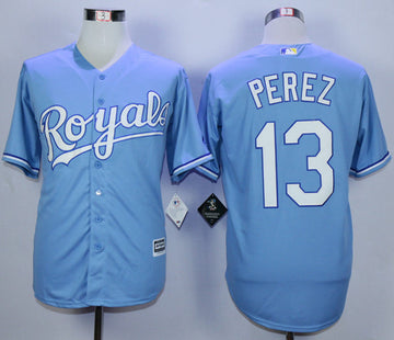 Salvador Perez Kansas City Royals blue jersey