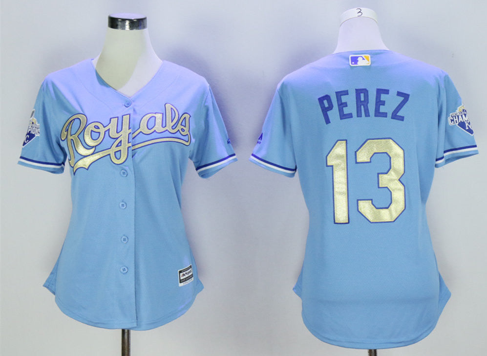 Salvador Perez Kansas City Royals blue jersey