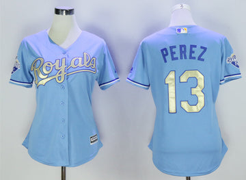 Salvador Perez Kansas City Royals blue jersey