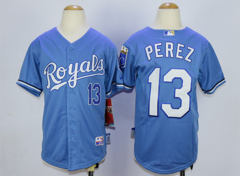 Salvador Perez Kansas City Royals blue jersey