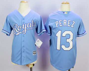 Salvador Perez Kansas City Royals blue jersey