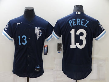 Salvador Perez Kansas City Royals navy City Connect jersey
