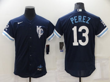 Salvador Perez Kansas City Royals navy City Connect jersey